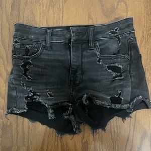 American Eagle black jean shorts